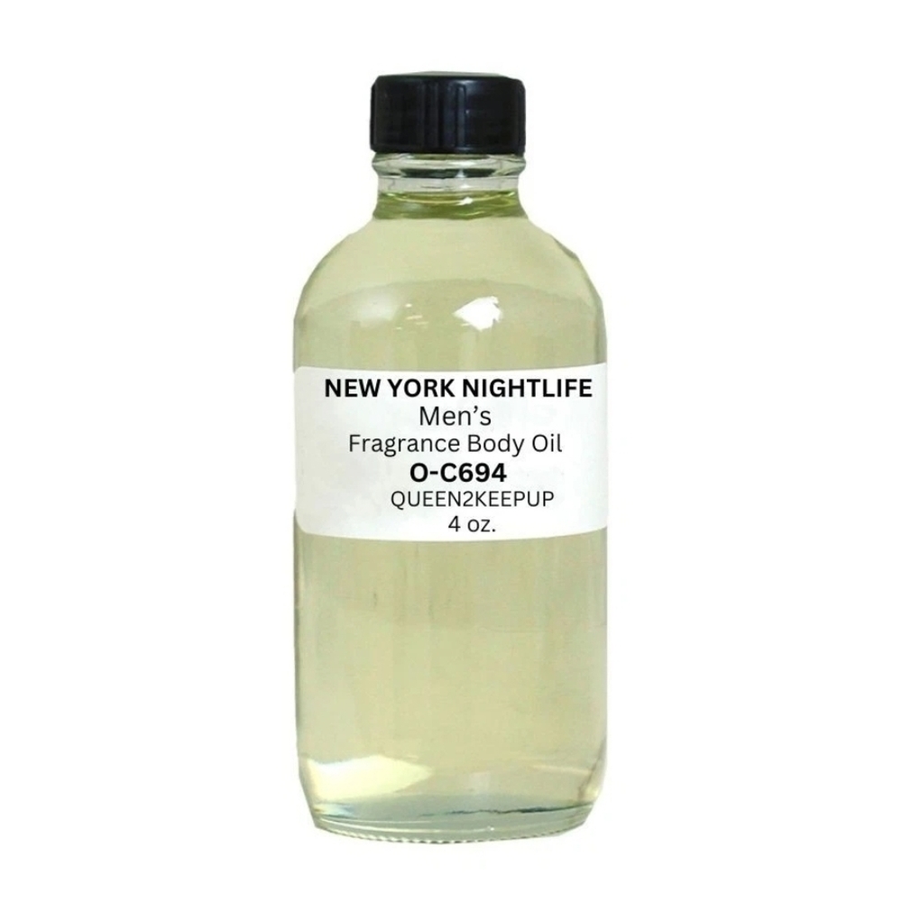 New York Nightlife (Men) Body Oil 4 oz Fragrance All Natural Pure Uncut Scent